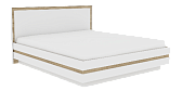 Анона 1 (спальня) Кровать со стационарным основанием (1800) металл Белый/Дуб Сонома