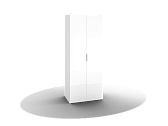 FEDERICA ШО-02 шкаф для одежды Белый бриллиант/Белый бриллиант/2 Зеркала