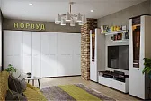 Норвуд 18 (гостиная) Полка навесная Белый