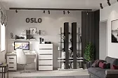 Oslo 18 (гостиная) Полка навесная Бетон Пайн светлый - Черный