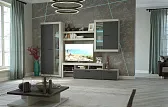 СОНАТА Гостиная Витрина ВНС-800 Крафт белый-Антрацит