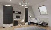 СОНАТА Спальня Шкаф ШС-900 Крафт белый-Антрацит