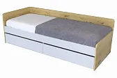 Кровать "STIF" 2ящ дуб бунратти/белый (без основания)