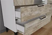 Прихожая Чикаго шкаф универсальный ЧШ-30 дуб юкон/белый
