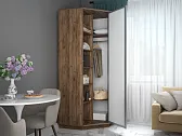 Шкаф угловой Экспресс 2200 ДСП/Зеркало Крафт Табачный