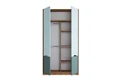RICH Шкаф ШК-002  Корпус - Дуб Крафт золотой  Фасад ЛДСП - Кенди/ Сумеречный голубой