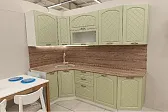 Кухня Хлоя NEO МДФ 1,15* 2,25 Дуб фактурный олива/Белый