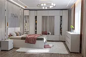 ПРАЙМ 58 (спальня) Стеллаж межсекционный Дымчато-серый - Ледяной камень