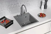 Мойка ULGRAN U-406 510*450 мм темно-серый 309