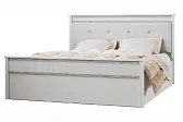 Спальня Ливорно Кровать ЛКР-1 (1,6) корпус ясень анкор светлый патина серебро