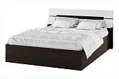 Спальня Гавана корпус кровати (1,6м) Венге/белый глянец 