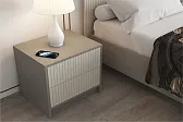 СЕЛЕНА Тумба прикроватная ТМ-001 МДФ Комплект Корпус - Шиншилла Серая Фасад МДФ - матовая Кварц Грей