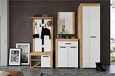 Прихожая Галант Вешалка дуб крафт золотой/белый