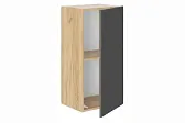 YourHouse [Гостиная] Шкаф навесной ШНГ-400 (глухой) Фасад МДФ Графит Софт
