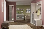 ОКТАВА Тумба комбинированная (прихожая) Клабхаус серый