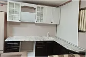 Кухня Верона Матовый Дуб фактурный Белый/Дуб фактурный шоколад/Белый/Стол-ца Т-38 Мрамор Итальянский