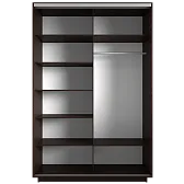 Шкаф-Купе двухдверный Экспресс 2200/1400/60 ДСП Венге /Зеркало