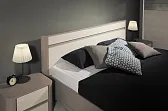 Кровать 1,4 сп. Лацио Серый камень, Дуб Гладстоун белый NEW (11013)