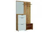 МОНТАНА Прихожая Корпус - Дуб Крафт золотой, Фасад ЛДСП - Белый 