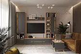 Crown16 (гостиная) Стол журнальный Дуб Золотистый / Графит