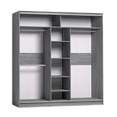 Strike 2000 Шкаф-купе зеркало/лдсп Atelier светлый