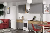 Квик-Степ Кухня 2,0 м. Корпус ЛДСП - Дуб Крафт золотой