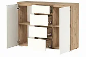 ГРЕТТА Комод 2С4Я Крафт золотой-Белый
