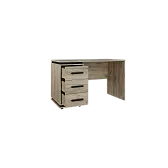 Oslo 84 (гостиная) Стол письменный Дуб Серый Craft - Черный