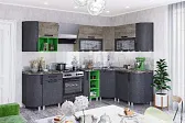 Кухня Крафт 2,75*1,65 Дуб Эндгрейн/Бетон темный/Дуб Сонома