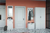 Прихожая Апполия Вешалка 800 белый/белый дуб