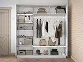 Шкаф-Купе трехдверный Экспресс 2200/1800/45 ДСП Белый снег