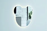 ДЖЕРСИ зеркало навесное ЗН-001 МИШКА Фасад МДФ - матовая белый (фотопечать)