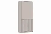 МИРЕН Шкаф ШК-002 (2 ств.) Корпус - Кашемир 5981 BS  Фасад МДФ - матовая Моно керамика