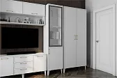 Гостиная Толедо Пенал-витрина ТШ-1 белый