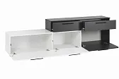 Тумба ТВ Альберо (гостиные) Белый / Графит серый