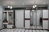 Норвуд 74 (прихожая) Вешалка Белый-Орех шоколадный