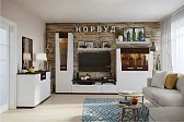 Норвуд 18 (гостиная) Полка навесная Белый