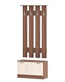 ПЛ-2 Вешалка с тумбой Ясень шимо темн./Ясень шимо светл