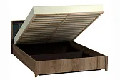 Nature 308 (спальня) Кровать Люкс (1400) Дуб табачный Craft-Черный