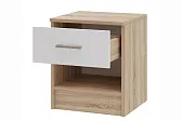 БЕАТРИС Тумба прикроватная Дуб сонома/Белый глянец