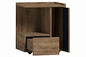 Nature 42 (спальня) Тумба прикроватная Дуб табачный Craft-Черный//