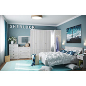 Sherlock 43 (спальня) Кровать (1400) Ясень Анкор светлый