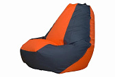 Кресло-Мешок "Груша" (120*80) съемный чехол (серо-оранжевый) НЕЙЛОН