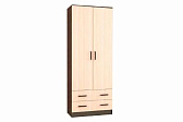 Шкаф комбинированный Лагуна (0,8) без зеркала Венге/ Дуб молочный 