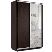 Шкаф-Купе двухдверный Экспресс 2200/1400/60 ДСП Венге /Зеркало