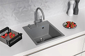 Мойка ULGRAN U-406 510*450 мм темно-серый 309