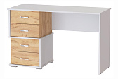 Письменный стол Сити-2 белый/дуб крафт золотой