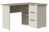 БОХО Стол письменный СП-003 (угловой) Корпус - Дуб Крафт серый / Кашемир  Фасад ЛДСП - Кашемир 2,75