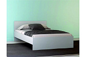 Кровать ЛАЙТ  КР-004 (Прямоугольный щиток) 1440 мм Корпус - Белый (Гладкий)