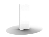 FEDERICA ШБ-02 шкаф для белья Белый бриллиант/Белый бриллиант/2 Зеркала